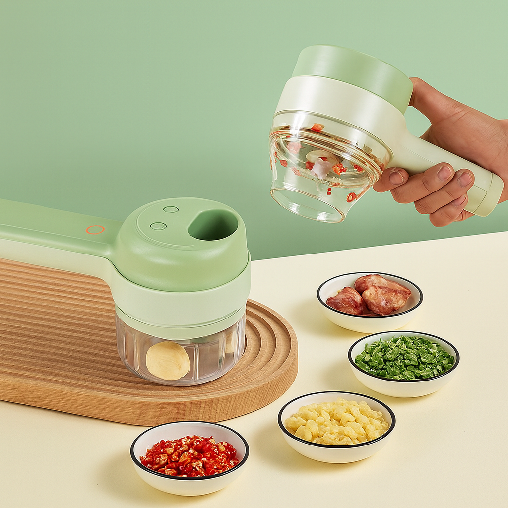 Picador Electrico De Verduras 4 en 1